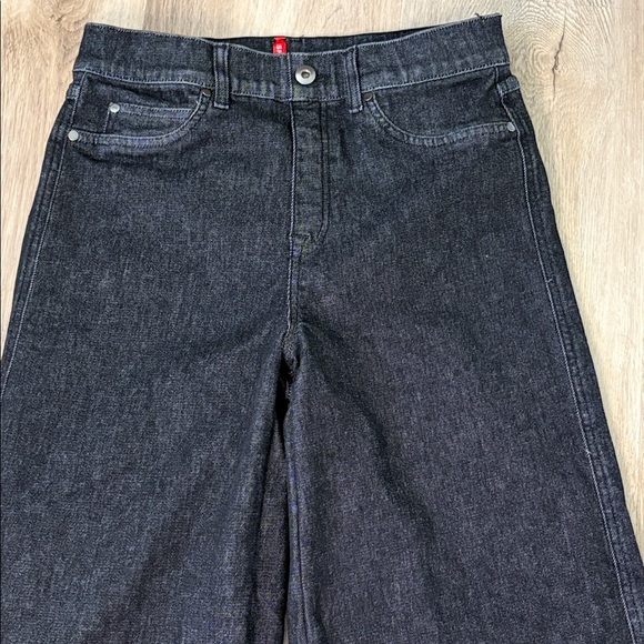 SPANX everywhere wide leg jeans size large on charcoal slimming high waist - Picture 4 of 8